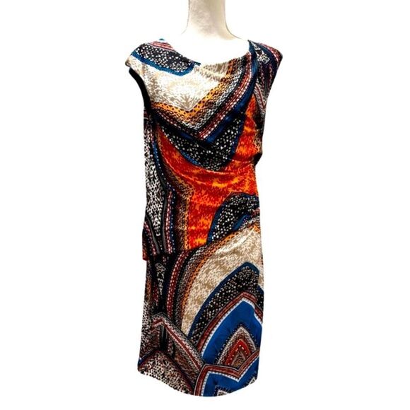 Jus d’Orange Dresses & Skirts - NWT Jus d’Orange Annika Abstract Print Ruched Dress Made in France.  Medium.